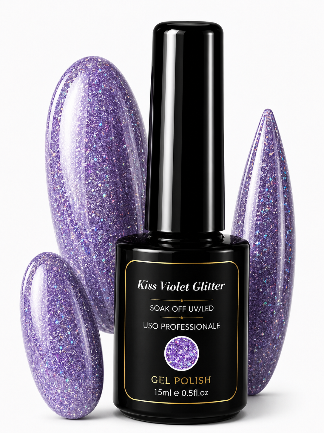 Gel Polish Essence Kiss Violett Glitter
